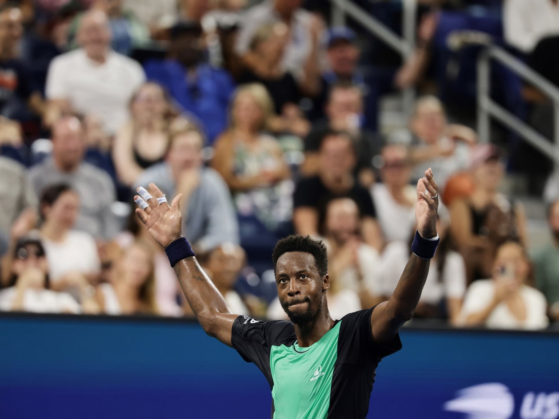 Monfils se va del US Open con una ovación, un video y la palabra “gracias” bien alta