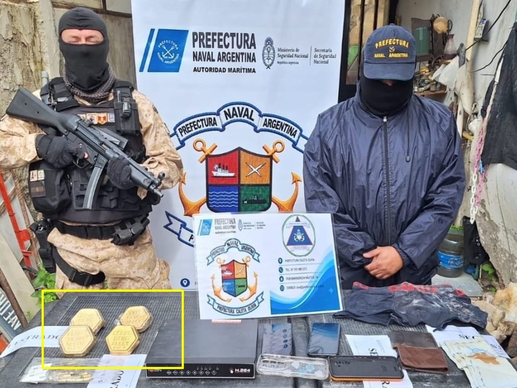 Confirmaron que las piezas secuestradas en Caleta Olivia eran una aleación usada en radioterapia y no lingotes de oro